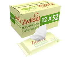 Zwitsal - Billendoekjes- Nature & Care Plasticvrij - 624 babydoekjes - 12 x 52 stuks
