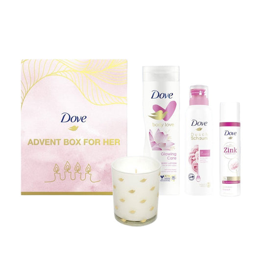 Dove - Geschenkset - Bodylotion+Doucheschuim+Candle+Deo - Rose - 4 Assortimenten - 4 Stuks