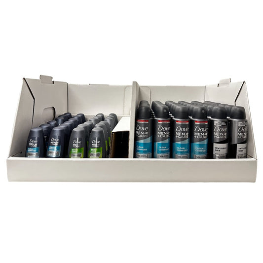 Dove Men - Display - 4 Assortimenten - Deodorant + Roller - Clean Comfort + Extra Fresh + Invisible Dry - 60 Stuks