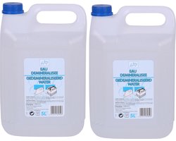 Urban Living Accuwater/Demiwater - 2x - gedemineraliseerd water - fles 5 liter- water zonder zouten - voor ruiten/strijkijzer/auto en meer