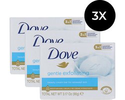 Dove Beauty Cream Bar Gentle Exfoliating - 90 gram (set van 3)