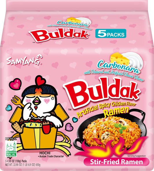 SAMYANG HOT CHICKEN RAMEN (CARBONARA) MULTI 5X130GR (HALAL)