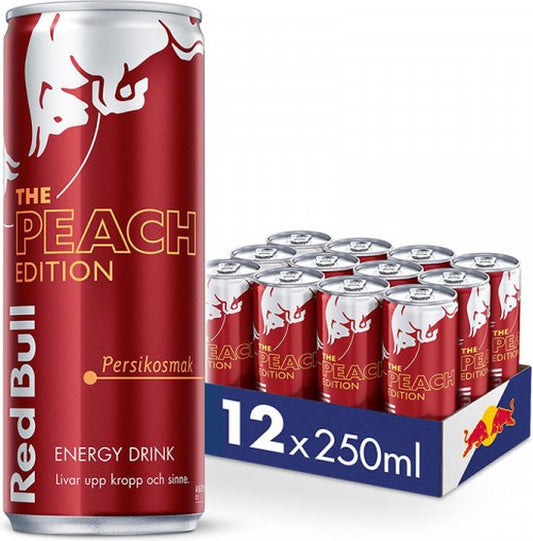 Red Bull - Peach Edition - 250ml - 12 Pack uit Frankrijk