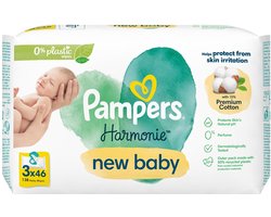Pampers - Harmonie New Baby - Billendoekjes - 138 doekjes - 3 x 46