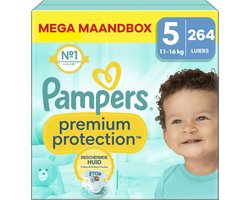 Pampers - Premium Protection - Maat 5 - Mega Maandbox - 264 luiers - 11/16 KG