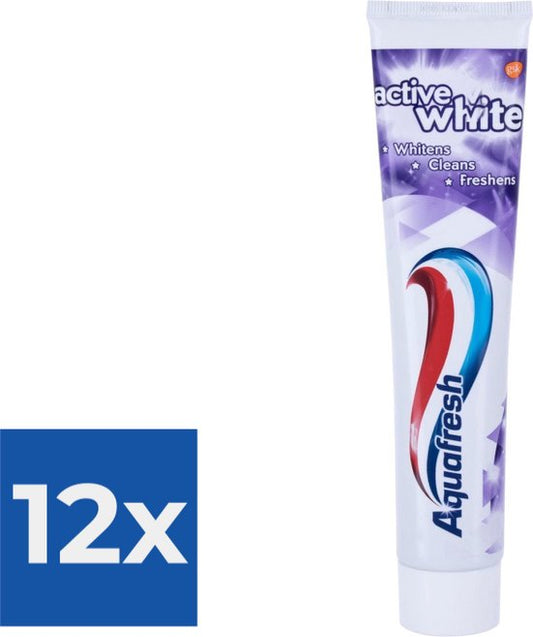 Aquafresh Tandpasta  Active White - Voordeelverpakking 12 stuks
