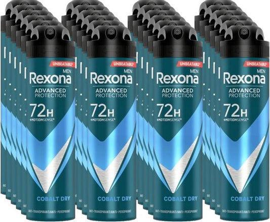 Rexona Deospray Men  Dry Cobalt 150 ml - Voordeelverpakking 24 stuks