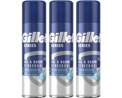 Gillette Scheergel - Series Moisturizing - Cacaoboter - 3 x 200 ml