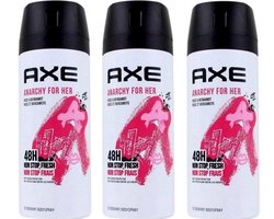 Axe Deodorant Anarchy For Her 150ml - Voordeelverpakking 3 stuks