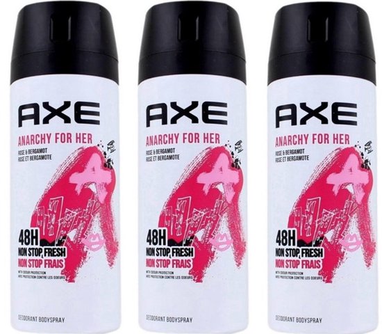 Axe Deodorant Anarchy For Her 150ml - Voordeelverpakking 3 stuks