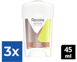Rexona Maximum Protection Stress Control Dry Deodorant - 45 ml - Voordeelverpakking 3 stuks