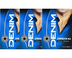 Denim Aftershave Men - Original 100 ml - Voordeelverpakking 3 stuks