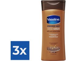 Vaseline Cocoa Radiant Intensive Care Bodylotion - 200 ml - Voordeelverpakking 3 stuks