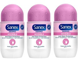 Sanex - Deodorant - Roller - pH Balance Dermo - Invisible - 50ml x 3