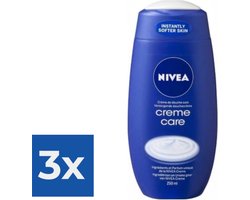 Nivea Douchegel - Creme Care 250 ml - Voordeelverpakking 3 stuks
