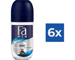 Fa Sport Energizing Fresh Deodorant Roll On 50ml - Voordeelverpakking 6 stuks
