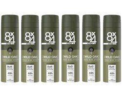 8x4 Deodorant Spray No 8 Wild Oak 150 ml - Voordeelverpakking 6 stuks