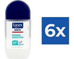 Sanex Men - Deodorant - Roller - Dermo Sensitive - 50ml x 6