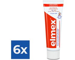 Elmex Anti-Cariës Peuter Tandpasta 75 ml - Voordeelverpakking 6 stuks