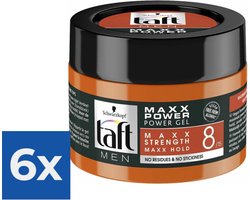 Taft Men Power Gel Maxx Power Hold 8 250 ml - Voordeelverpakking 6 stuks