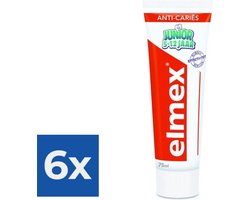 Elmex Junior Anti-Cariës Tandpasta 75 ml - Voordeelverpakking 6 stuks