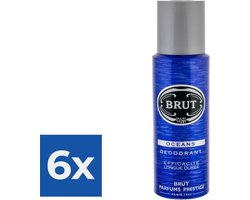 Brut deo spray oceans 200 ml - Voordeelverpakking 6 stuks