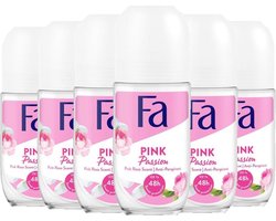 Fa Deo Roll-on Women - Pink Passion 50 ml - Voordeelverpakking 6 stuks