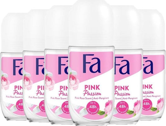 Fa Deo Roll-on Women - Pink Passion 50 ml - Voordeelverpakking 6 stuks