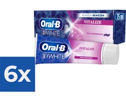 Oral B - Tandpasta - 3D White - Vitalize - 75ml x 6