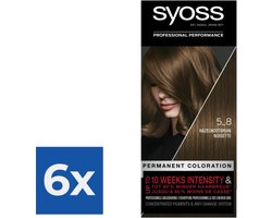 Syoss - Haarverf - 5_8 - Hazelnootbruin - 115ml x 6