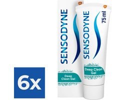 Sensodyne Tandpasta Deep Clean Gel 75 ml - Voordeelverpakking 6 stuks