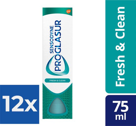 Sensodyne - Tandpasta - Pro Glasur - Fresh & Clean - 75ml x 12