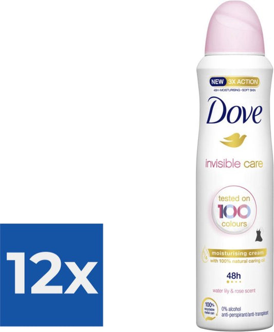 Dove - Antiperspirant Spray Invisible Care Floral Touch 150 ml - Voordeelverpakking 12 stuks