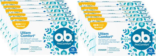 OB Tampons - Procomfort Normaal 16 stuks - Voordeelverpakking 12 stuks