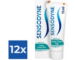 Sensodyne Tandpasta Deep Clean Gel 75 ml - Voordeelverpakking 12 stuks