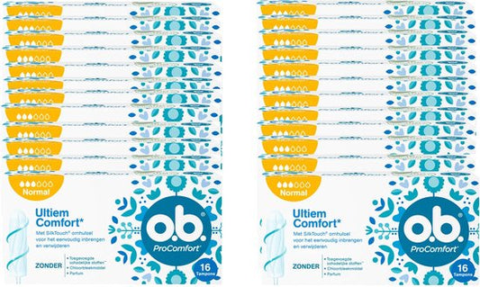 OB Tampons - Procomfort Normaal 16 stuks - Voordeelverpakking 24 stuks