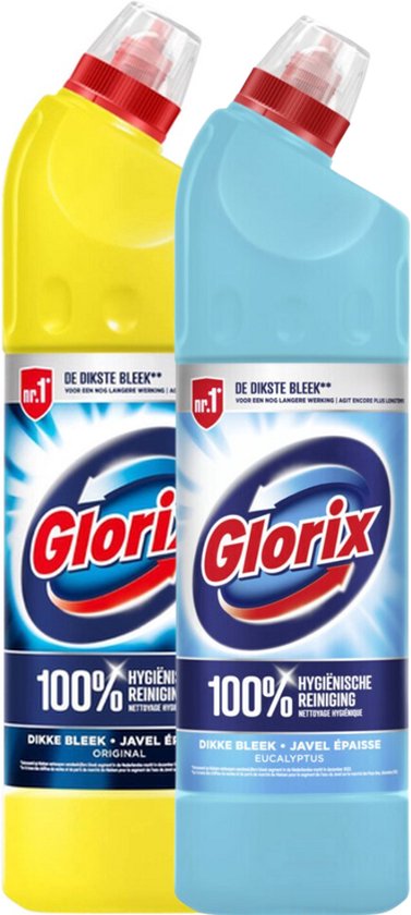 Glorix Bleek Original & Eucalyptus - 2 Stuks - Voordeelverpakking