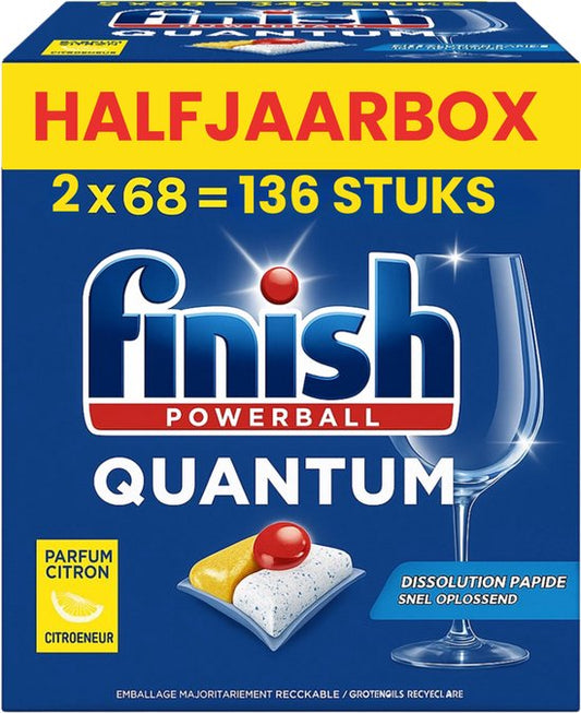 Finish Quantum Lemon - 136 Stuks - Halfjaarbox