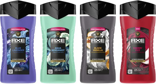 AXE Fine Fragrance Collection Mixset - Douchegel - 4 x 225 ml - Voordeelverpakking