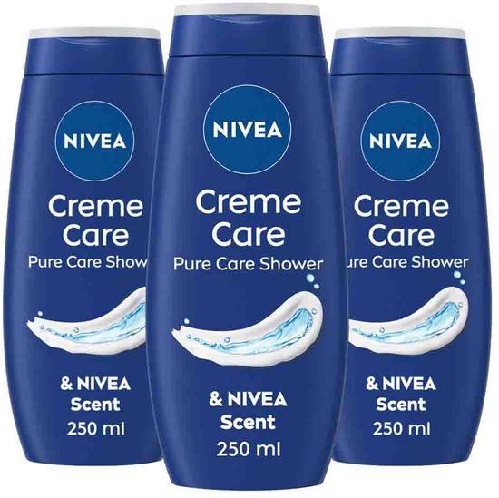 NIVEA Douchecrème Care - 3 x 250 ml - Voordeelverpakking