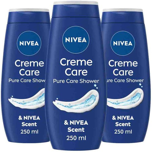 NIVEA Douchecrème Care - 3 x 250 ml - Voordeelverpakking
