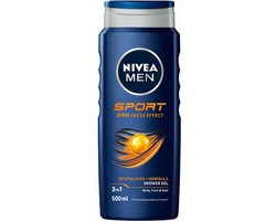 NIVEA Men Douchegel Sport - 3 x 500 ml - Voordeelverpakking