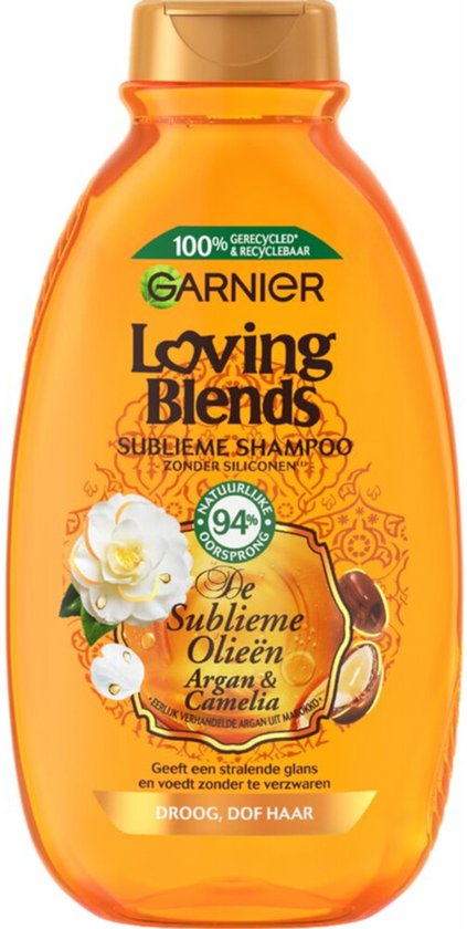 Garnier Loving Blends Argan- en Cameliaolie Shampoo - 3 x 300 ml - Voordeelverpakking