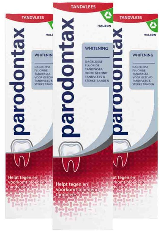 Parodontax Tandpasta bij Bloedend Tandvlees Whitening - 3 x 75 ml - Voordeelverpakking