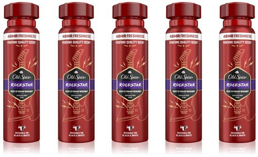 Old Spice Deo Spray Rockstar - Voordeelverpakking 5 x 150 ml