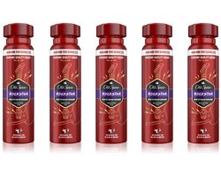 Old Spice Deo Spray Rockstar - Voordeelverpakking 5 x 150 ml