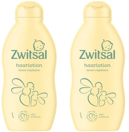 Zwitsal Haarlotion - Baby - hoeft niet te worden uitgespoeld en laat het haar heerlijk ruiken - 2 x 200 ml