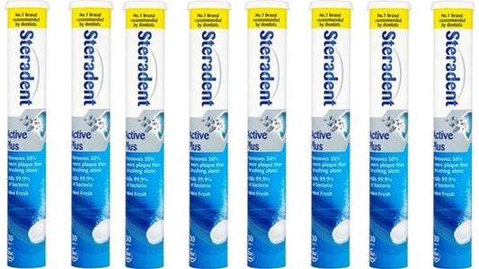 Steradent Reinigingstabletten - Active Plus 8 x 30 Tabletten