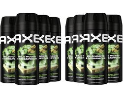 Axe Deo Spray - Wild Green Mojito + Cedarwood - 8 x 150 ml