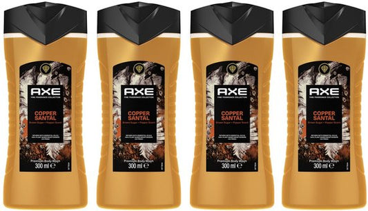 AXE Douchegel - Copper Santal - 4 x 300 ml - Voordeelverpakking